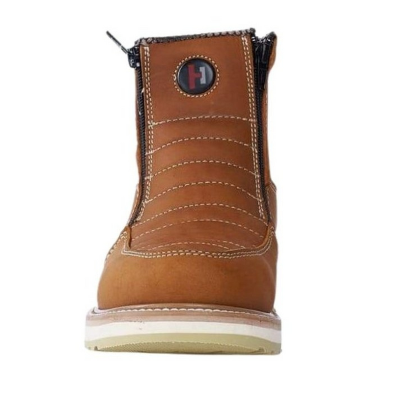 HAMMER 339 HABANA,  Prime leather, Breathable lining , Double Libyan Density, Oil and slip resistance, Short Boots 6" Double Zipper.