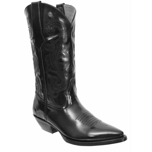 JOE BOOTS 900C BLACK  J Toe Men's Western Boots, Cowboy boots in Genuine PRIME Leather