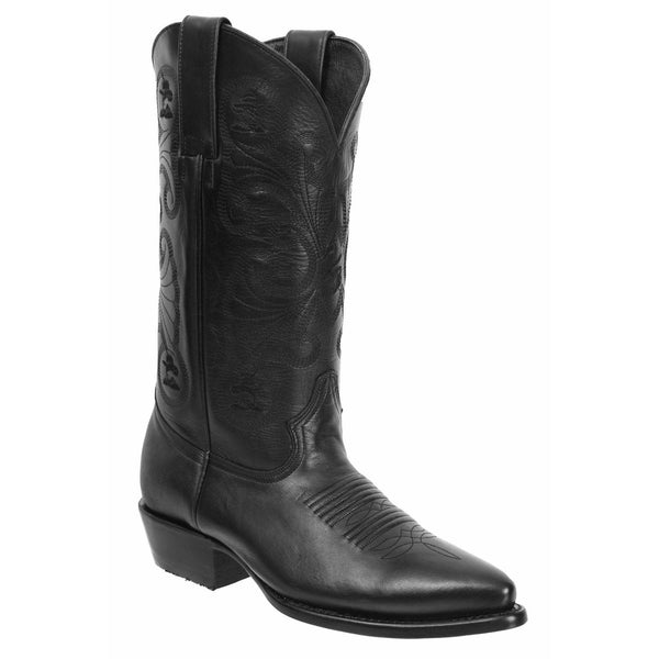 JOE BOOTS 900G BLACK J Toe  Men's Western Boots,  Cowboy boots in Genuine PRIME Leather