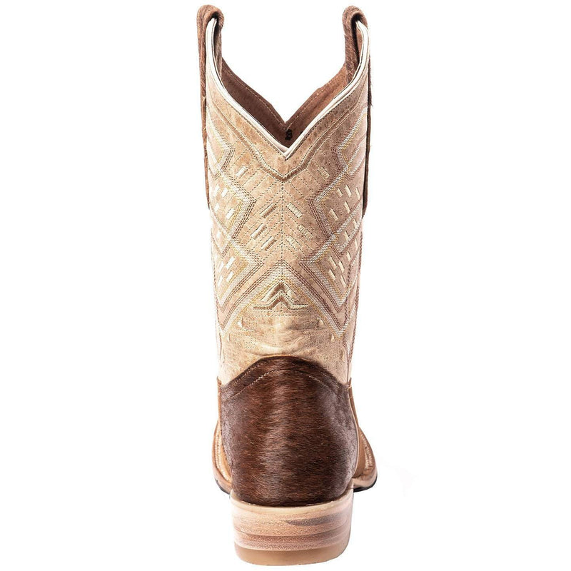 JOE BOOTS 521  GOLD Men's Western Boots: Square Toe Cowboy & Rodeo Boots in Genuine Leather