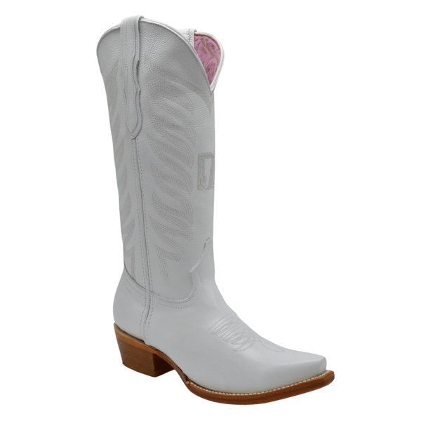 RC320 Classic Cowgirl Boots for Women Snip Toe White