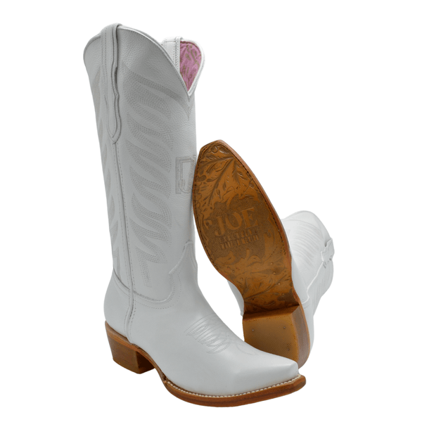 RC320 Classic Cowgirl Boots for Women Snip Toe White