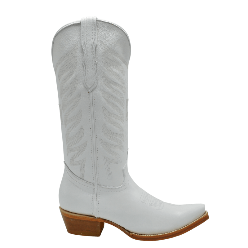 RC 320 WHITE  Classic Cowgirl Boots for Women Snip Toe