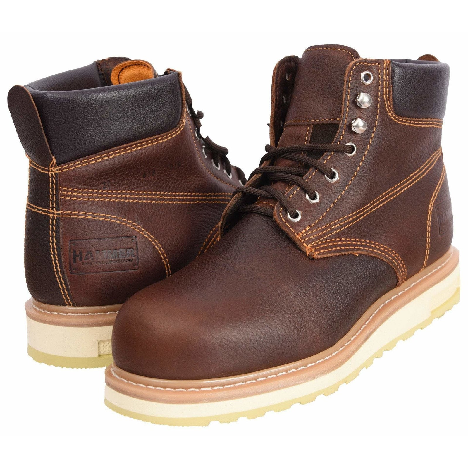 HAMMER 613S 6” Mens Heavy Duty SteelToe Work Boots for Men 