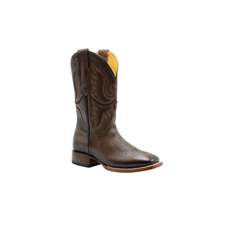 RC 095 TOBACCO COMBO Men's Western Boots: Square Toe Cowboy & Rodeo Boots in Full grain Leather with CB Caporal Belt