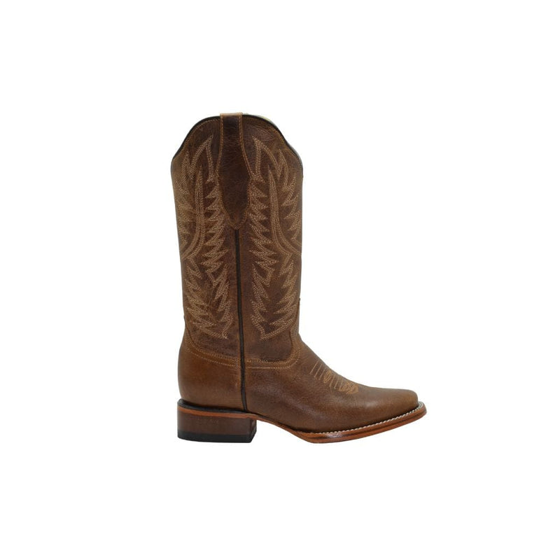 JOE BOOTS 16-10 BROWN  Plain Women Boots,  Western Boots, Square Toe, Premium Women's Cowboy Boots, Embroidered, Cowgirls Boots.