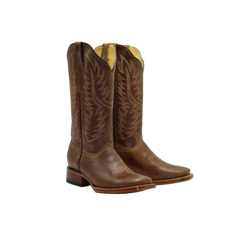 JOE BOOTS 16-10 BROWN  Plain Women Boots,  Western Boots, Square Toe, Premium Women's Cowboy Boots, Embroidered, Cowgirls Boots.