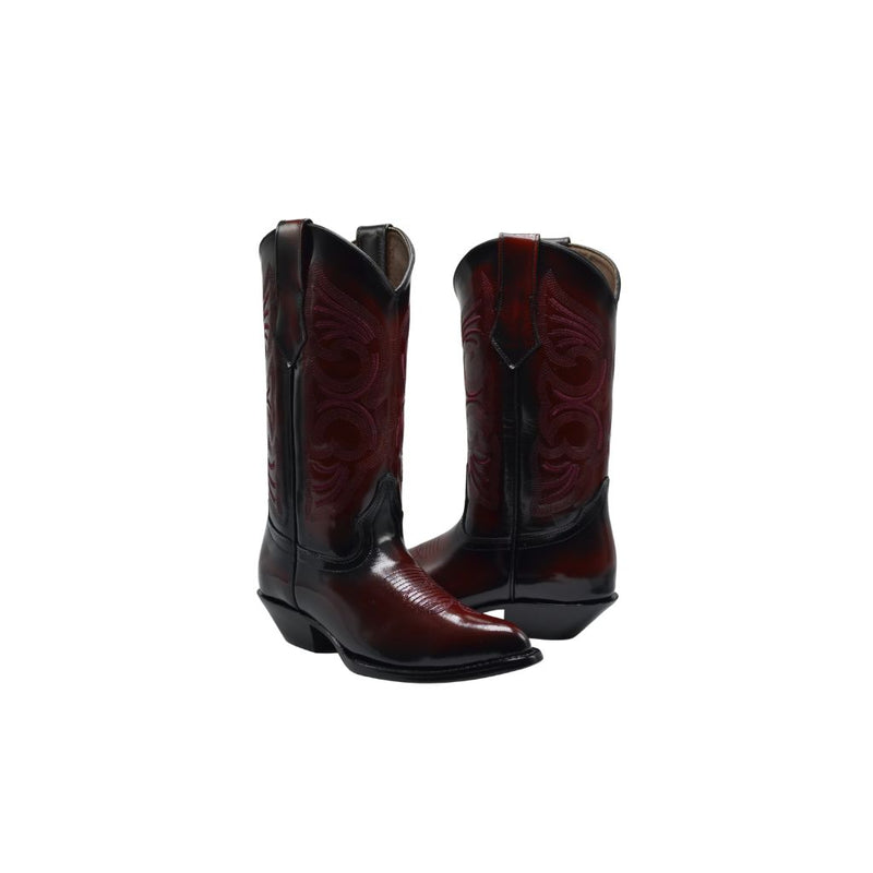 JOE BOOTS 900C BLACK CHERRY J Toe  Men's Western Boots:  Cowboy Boots in Genuine PRIME Leather