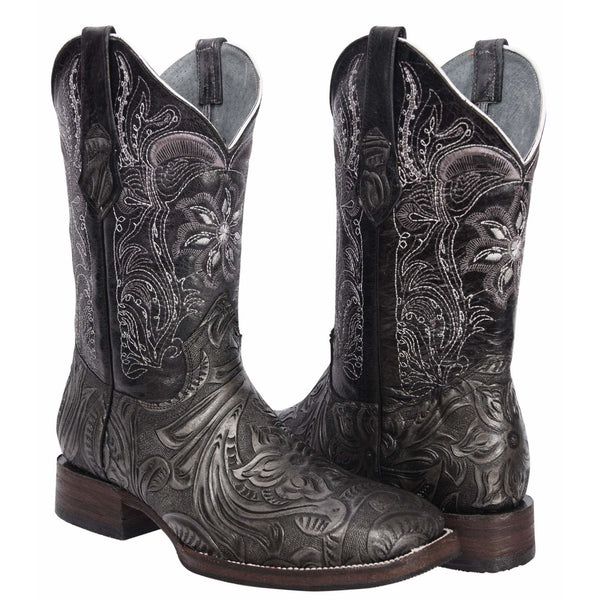 JB569 Black Rodeo Boots Sincelado (Width EE Wide- One size less recommended)