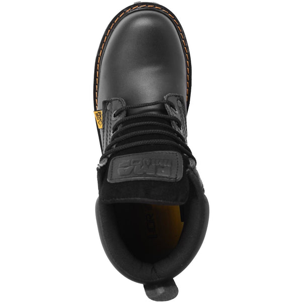 HAMMER  MU036  Work Boots 6"  BLACK  Heavy Duty Leather Soft Toe, Ankle-High, Track  Durable Rubber Outsole