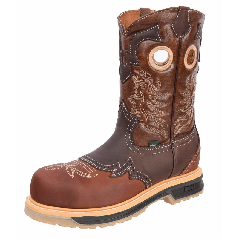 SB1035 SILVER BULL Men Steel Toe Brown (WIDE EE LAST - HALF NUMBER LESS RECOMMENDED)