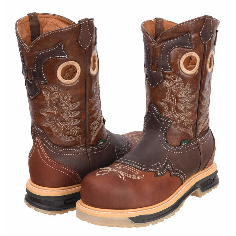 SB1035 SILVER BULL Men Steel Toe Brown (WIDE EE LAST - HALF NUMBER LESS RECOMMENDED)