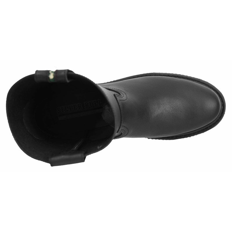 SB 700 BLACK MEN'S RANCHER PULL-TAB WATER RESISTANCE WELLINGTON WORK BOOT