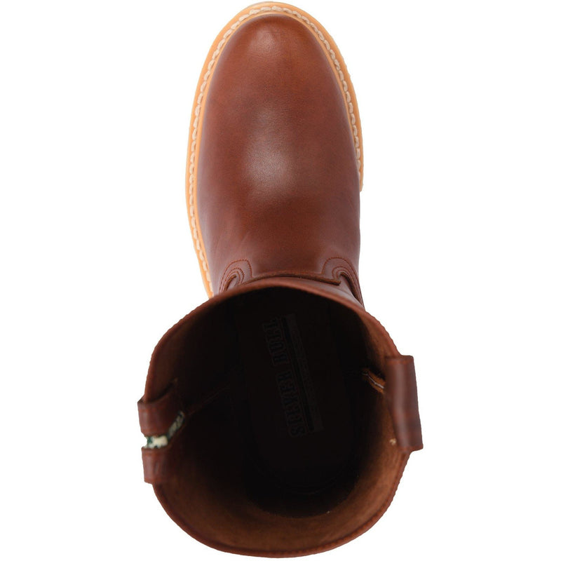 SILVER BULL SB700 COGNAC SILVER BULL MEN'S RANCHER PULL-TAB WATER RESISTANCE WELLINGTON WORK BOOT