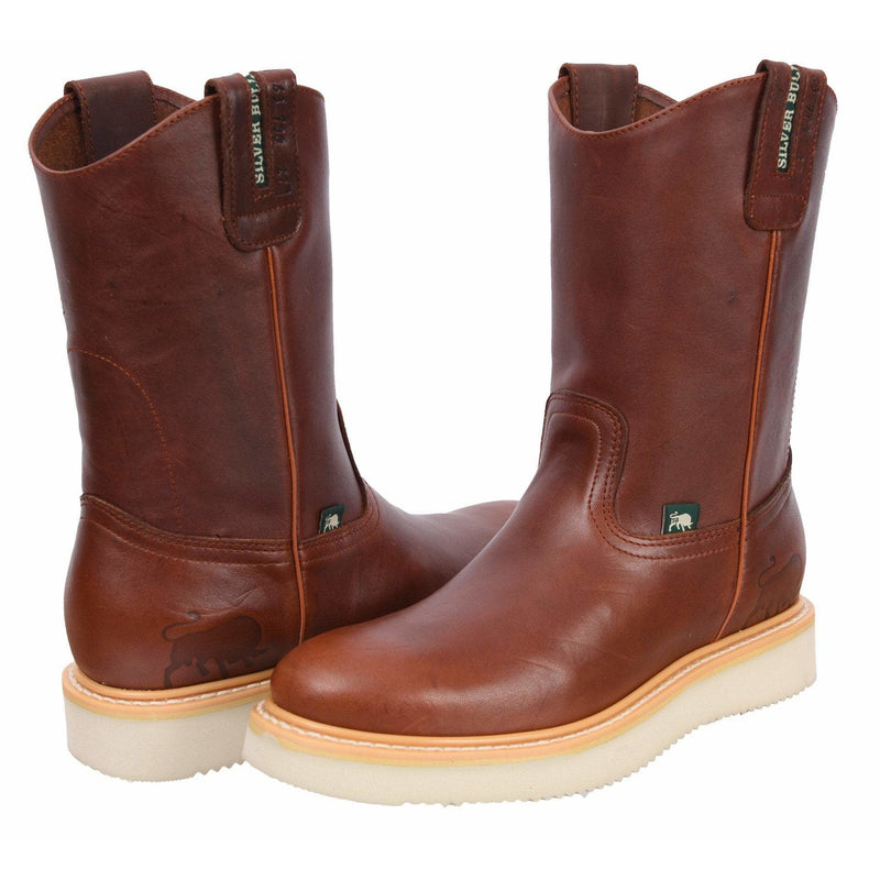 SILVER BULL SB700 COGNAC SILVER BULL MEN'S RANCHER PULL-TAB WATER RESISTANCE WELLINGTON WORK BOOT